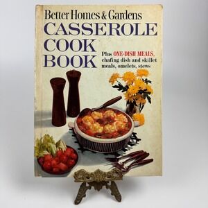 Vintage 1961 Better Homes and Gardens Casserole Cook Book Hardcover Clippings